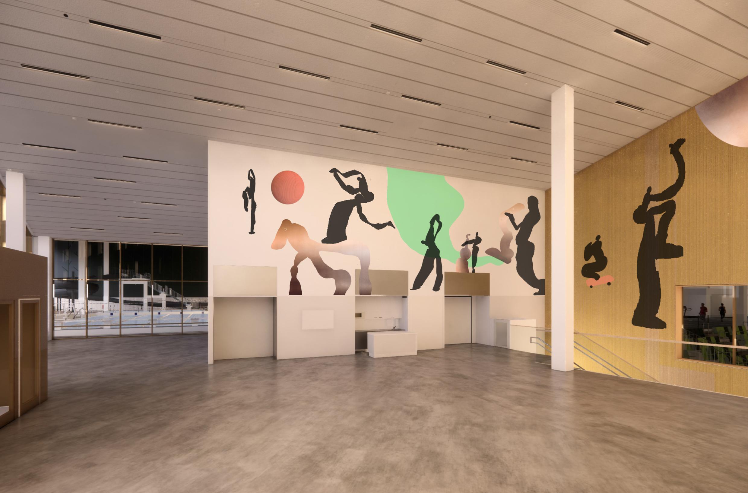 Laura Merzin Flow -teoksen luonnos. Kuvituskuva.