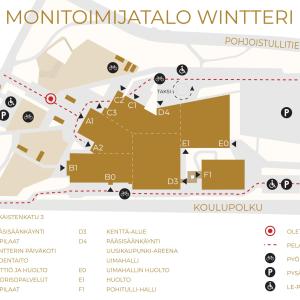 Monitoimijatalo Wintterin pohjakartta